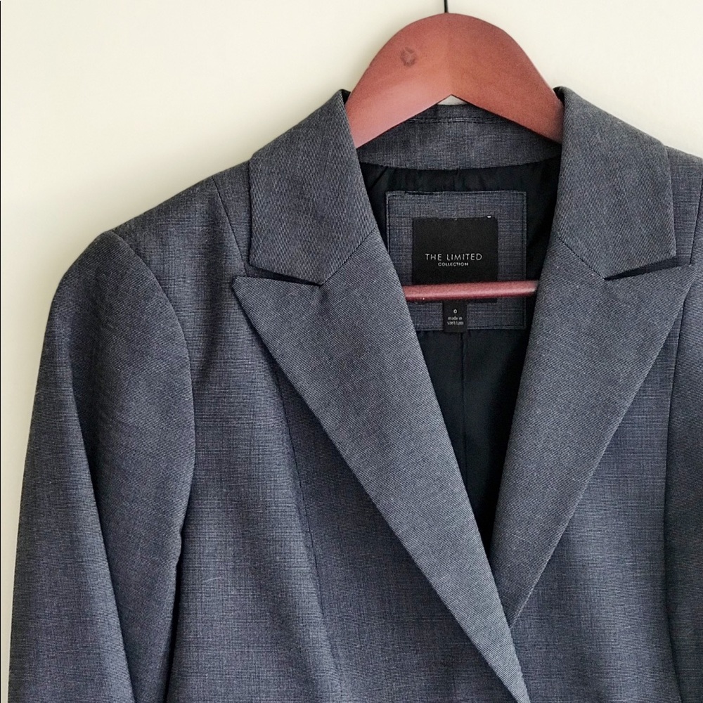 The Limited Slate Grey Fitted Blazer